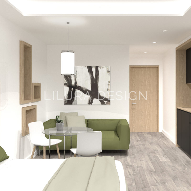 Diseño interiores habitación completa para hotel o apartamentos turisticos Diseño interiores habitación completa para hotel o apartamentos turisticos
