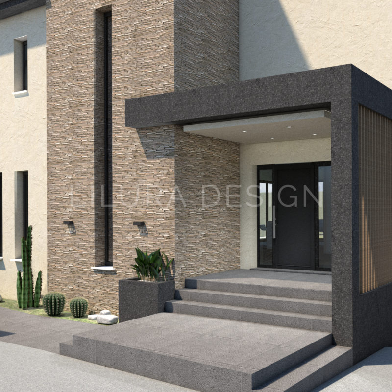 arquitentura entrada vivienda unifamiliar de estilo moderno arquitentura entrada vivienda unifamiliar de estilo moderno
