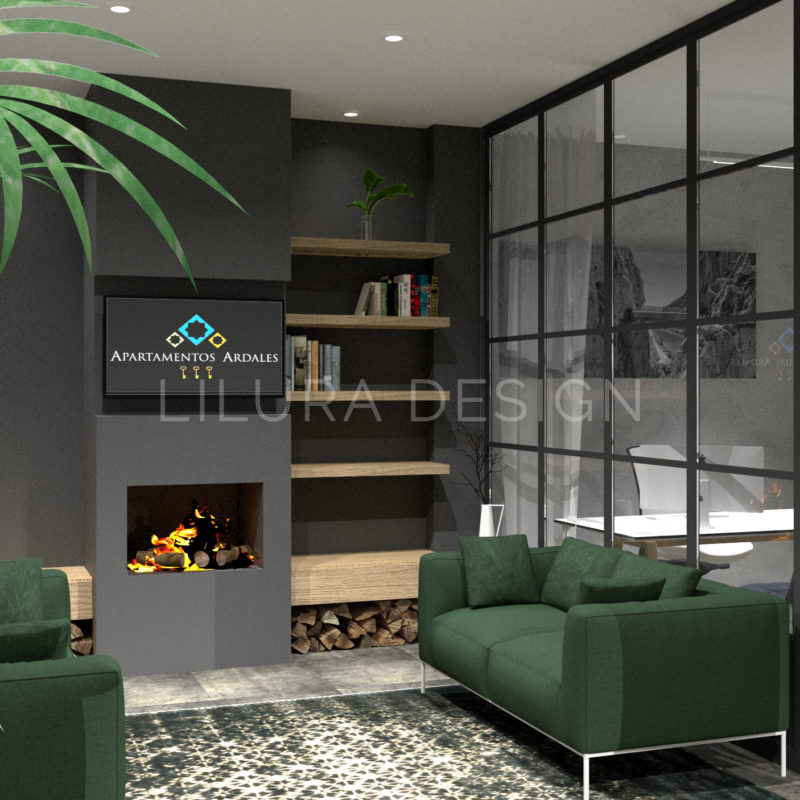 diseño interior de la entrada y recepcion apartamentos turisticos en ardales, malaga diseño interior de la entrada y recepcion apartamentos turisticos en ardales, malaga